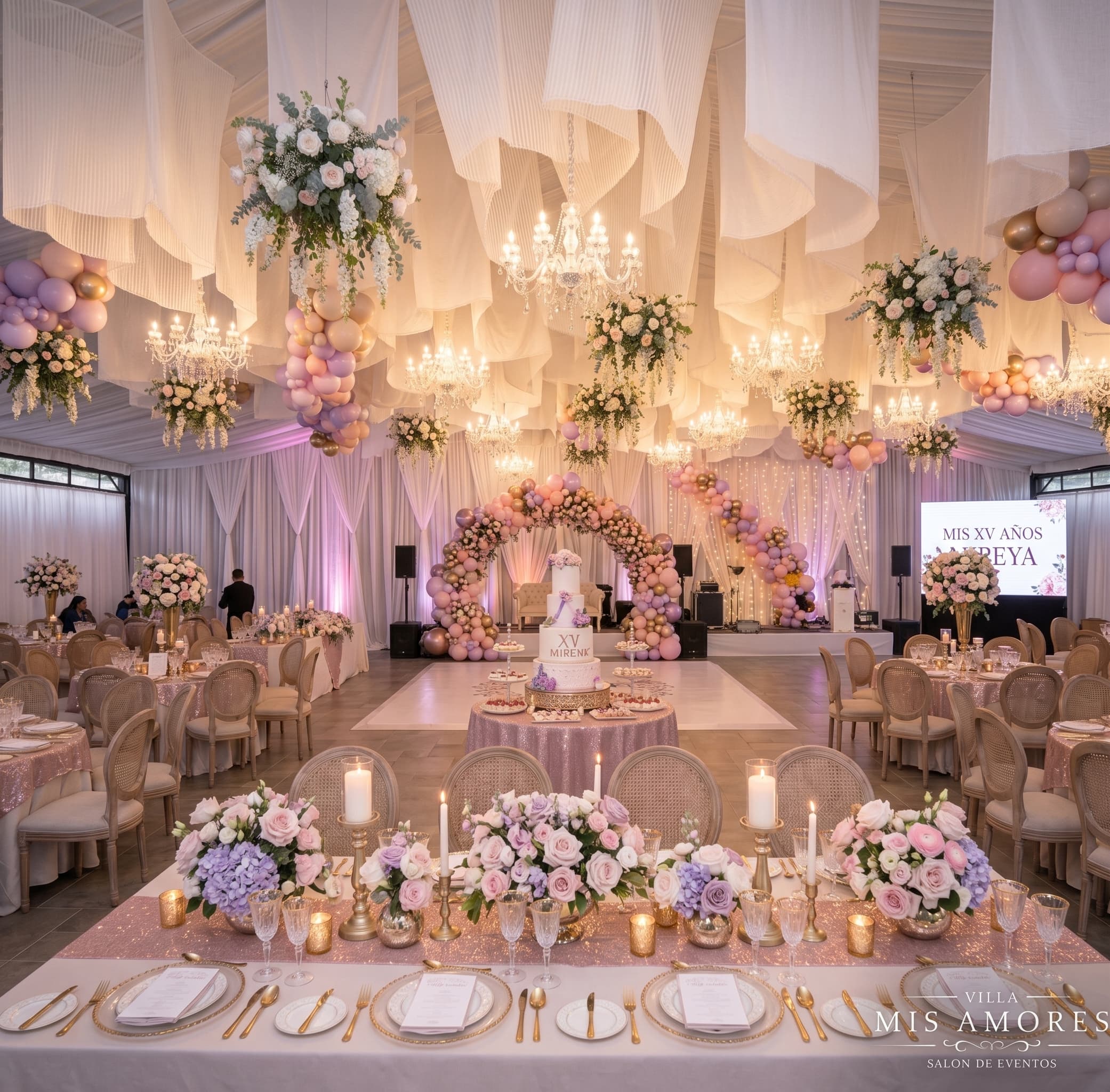 Celebración de XV años en Villa mis Amores
